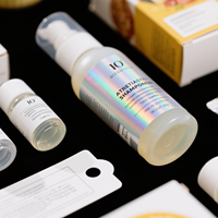 Etiquetas de Embalaje de Alimentos de Diseño Superior, 10 ml, Resistentes al Agua y a los Arañazos, Material PP, Cajas con Etiqueta de Cuello Holográfica, Ingredientes, Champú