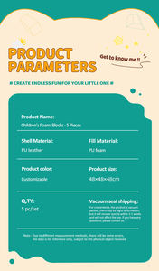 Ensemble de blocs de construction en <span class=keywords><strong>mousse</strong></span> souple colorée ensemble de jeu d'intérieur pour bébé avec cubes d'éponge d'escalade blocs de jeu souples - Product Image 6