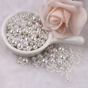 Lan Guang Factory Sales 3mm 4mm 5mm 6mm 8mm ABS Pearl Beads Colors Round Straight Hole DIY Imitation Pearl