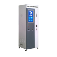 Lecteur de code QR paiement de changement de pièces Kiosque machine paiement en espèces à monnayeur kiosque de paiement de stationnement de voiture avec changement de trémie de pièces