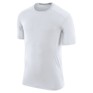 Camiseta de Manga Larga Blanca para Hombre, de Secado Rápido, Transpirable, Ecológica, Antiencogimiento, Corte Ajustado, Cuello Redondo, Informal, de Algodón Tejido - Product Image 1