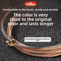 ALICE AWR486 Folk Guitar String Hexagonal High Carbon Steel Core Phosphor Bronze (Nano Polished Coated) Wrapped String for
