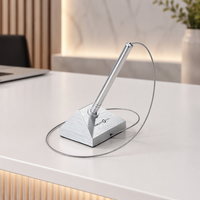Stylo de sécurité de bureau avec support métallique et fil d'acier