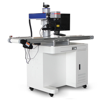 Machine de marquage et de gravure au laser à fibre JPT MOPA 60W 100W avec positionnement visuel CCD et convoyeur