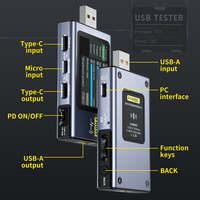 FNIRSI FNB58 Testeur USB Voltmètre Ampèremètre Déclencheur PD QC Compteur de puissance Test de capacité et d'ondulation 4-28V 7A Type-C Prise en charge de l'application