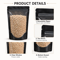 Offre Spéciale – Sachets Doypack Ziplock Transparents Noirs Multi-Tailles de Qualité Alimentaire Refermables pour Haricots, Noix, Café et Snacks – Pochettes Autoportantes