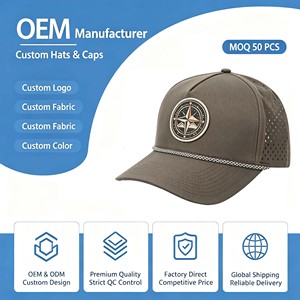 Gorras Snapback Personalizadas al por Mayor OEM, de 7 Paneles, Estilo Hip Hop, con Visera Plana, Parche de PVC con Logotipo, Impermeables, con Perforaciones Cortadas a Láser - Product Image 1