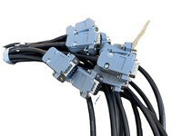 Câble de raccordement sur rail DIN 1m, blindé, à paires torsadées, 36 broches MDR mâle demi-pitch CN36, avec cœurs en cuivre, en PBT et PVC, pour servomoteur SCSI