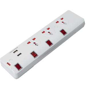 3 broches rallonge prise électrique <span class=keywords><strong>usb</strong></span> <span class=keywords><strong>chargeur</strong></span> port <span class=keywords><strong>multiprise</strong></span> - Product Image 1