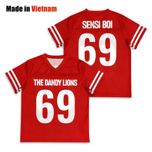 Maillot de football d'équipe personnalisé Design par sublimation Mesh Street Classic Maillot de football américain surdimensionné - Product Image 1