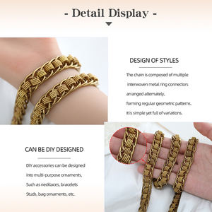 Brass Chuỗi Nhà Sản Xuất Phóng Đại Túi Đồ Trang Sức Jeans Chuỗi <span class=keywords><strong>Handmade</strong></span> Chunky Brass Lề Đường Chuỗi Cho Vòng Cổ Vòng Đeo Tay Làm - Product Image 6