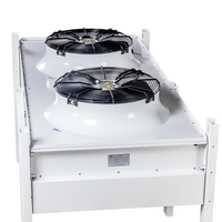 Condenseur à air refroidi de type sur pied, blanc, avec double ventilateur et panneau d'échange thermique à ailettes en cuivre, pour entrepôt frigorifique à température moyenne