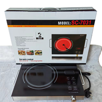 Plaque de Cuisson à Induction 3500W Professionnelle, Table de Cuisson Vitrocéramique Infrarouge Multifonctionnelle, Brûleur Numérique pour Usage Domestique