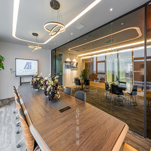 Phân chia văn phòng hệ thống vách ngăn kính rõ ràng với thiết kế hồ sơ nhôm cho nội thất tòa nhà thương mại - Product Image 3