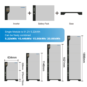 Stackable Home <b>Energy</b> <b>Storage</b> <b>System</b> Equipment 102Ah 51.2V 5.22kWh to 10.44kWh to 15.66kWh to 20.88kWh - Product Image 4