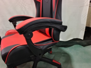 Grandes <span class=keywords><strong>et</strong></span> hautes chaises <span class=keywords><strong>de</strong></span> jeu sur ordinateur en cuir <span class=keywords><strong>noir</strong></span> <span class=keywords><strong>et</strong></span> <span class=keywords><strong>rouge</strong></span> - Product Image 5