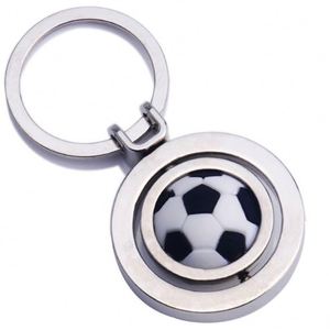 Porte-clés créatif rotatif à 360 degrés en alliage de zinc léger, thèmes basketball, football, golf, 3D, cadeau commémoratif, logo personnalisable - Product Image 3