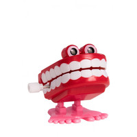 Poupée animée RED SPRING DENTURE en ABS avec yeux et pieds, fonctionnant sur piles, pour enfants, Halloween