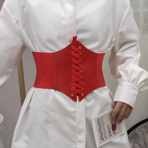 Nouvelle ceinture large noire punk en cuir PU pour femme, ceinture amincissante élastique taille haute, ceinture de robe féminine, cadeaux - Product Image 1