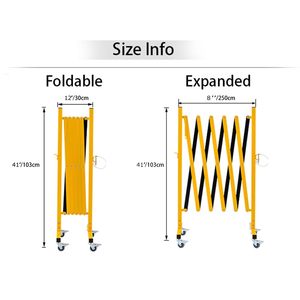 แผงกั้นเพื่อความปลอดภัยบนท้องถนนทำจากเหล็กอะลูมิเนียมพับเก็บได้ขนาด250ซม. ควบคุมฝูงชนได้ - Product Image 3