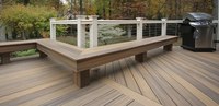 LANDING Outdoor WPC Balkon- & Treppengeländer Modernes Design Wasserdichtes Schutzgeländer