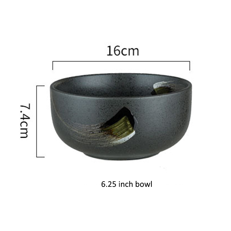 Bol coréen noir de 6,25 pouces