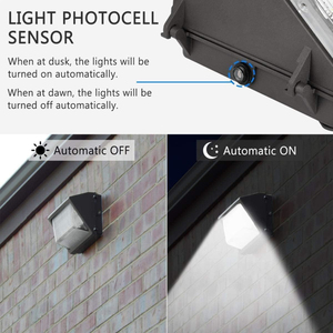 <span class=keywords><strong>Lampe</strong></span> murale LED à gradation avec photocellule du crépuscule à l'aube lumière du jour éclairage de sécurité extérieur applique murale à base commerciale - Product Image 6