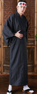 2025 Offre Spéciale hommes <span class=keywords><strong>japonais</strong></span> <span class=keywords><strong>traditionnel</strong></span> <span class=keywords><strong>Kimono</strong></span> Robe à manches longues Spa peignoir facile à porter Yukata vêtements de nuit - Product Image 4