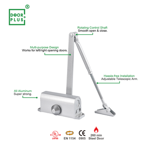 Doorpuls Ferme-<span class=keywords><strong>porte</strong></span> <span class=keywords><strong>basculante</strong></span> moderne en aluminium 20-45kg Ferme-<span class=keywords><strong>porte</strong></span> coulissant hydraulique automatique pour hôtels et cuisines Heavy Duty - Product Image 5