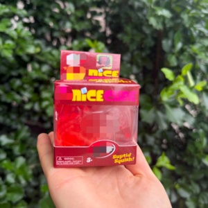 Nouveau jouet anti-stress éducatif Dr Pepper Needoh en forme de cube de glace rouge, texture maltose, jouet sensoriel souple - Product Image 4