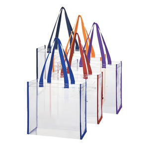 Оптовая продажа, прозрачная пляжная сумка с принтом логотипа, рекламная Подарочная сумка для покупок, прозрачная виниловая сумка из ПВХ для женщин и мужчин - Product Image 1