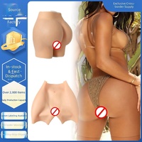N Seamless Open-Crotch Silicone Fake Buttocks Hip Enhancer Push-Up Fake Ass Gadget Cross-Dressing Pants Shemale