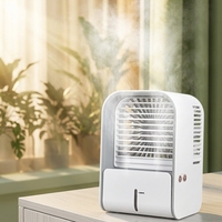 Vaporisateur rechargeable personnalisé Mini humidificateur électrique portable Alimentation USB Brume d'eau Ventilateur d'été Brume de refroidissement Batterie 4000mAh