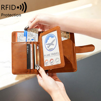 Pochette de passeport en cuir RFID de haute qualité avec couverture de passeport SIM porte-passeport en cuir de luxe
