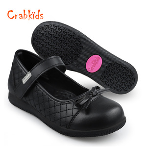 Crabkids usine en gros filles en cuir filles enfants noir princesse chaussures élèves du primaire chaussures de printemps - Product Image 1