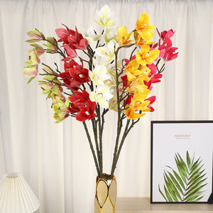 Arreglo de Flores Artificiales de Magnolia de 95 cm, Tela Amarilla, Decoración Grande para el Hogar, Decoración de Bodas - Product Image 2