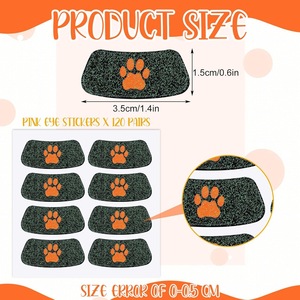 Adesivi per Tatuaggi Temporanei con Impronte di <span class=keywords><strong>Zampe</strong></span> di Animali Domestici, Decorazioni per Feste ed Eventi Sportivi, 12 Paia, Stampa Digitale su Pellicola PET - Product Image 2