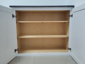 Haute Qualité Laque Blanche Fini Double Shaker Style Bois Massif RTA Armoires de Cuisine En Gros MDF Carcasse PVC Porte avec Évier - Product Image 6