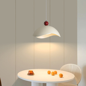 Nordic Minimalist Single-Head Art Pendant <b>Light</b> Cream-Color Restaurant Counter Bar Pendant <b>Light</b> <b>Chandeliers</b> Pendant <b>Lights</b> - Product Image 1
