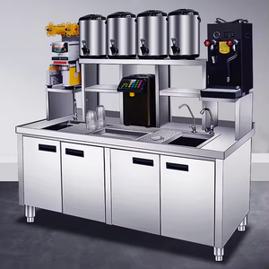 Nuevo refrigerador de tienda de té de la leche de acero inoxidable, equipo de barra de té de burbujas para mostrador de barra de jugos para tiendas y tiendas - Product Image 6