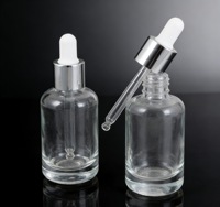 Flacon compte-gouttes en verre à fond épais pour soins de la peau 5ml 10ml 15ml 20ml 30ml 40ml 50ml 60ml Flacon de sérum en verre