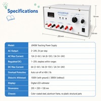 Catu Daya Pengajaran DC 1V-25V AC 2V-24V Teratur 40A Output Waktu Singkat dengan Voltmeter untuk Laboratorium Fisika SMA