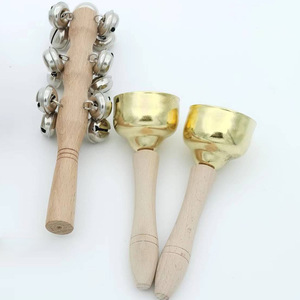 Juego de 5 Instrumentos de Percusión Orff de Madera con Triángulo, Castañeta, Pandereta y Sonajero para Niños, Regalo Musical - Product Image 4