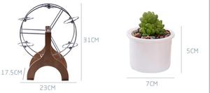 Contratto abito bianco carnosa combinazione di piante in vaso creativo ferris wheel vaso di fiori zakka vaso di fiori di ceramica - Product Image 2