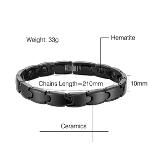 Pulsera de Energía Cuántica CAMAZ, Pulsera Magnética de Hematita con 18 Imanes, Joyería para el Cuidado de la Salud para Hombres - Product Image 3