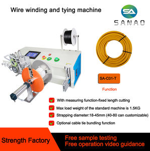 Tam otomatik kablo ölçüm ve kesme makinesi sayma metre kablo tel sarma makinesi ciltleme tel bağlama makinesi - Product Image 2