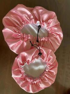 Adjustable Custom Logo Double Layer Reversible Satin <b>Bonnets</b> Edge Scarf Wraps Long <b>Hair</b> Protection Women All Seasons 58-60CM - Product Image 3