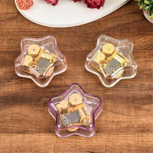 Caja <span class=keywords><strong>de</strong></span> Música <span class=keywords><strong>de</strong></span> Manivela con Diseño <span class=keywords><strong>de</strong></span> Castillo y Cielo, Música Clásica, Movimiento Chapado en Oro, Pentagrama, Regalo Creativo para Festivales y Hogar - Product Image 3