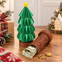 Boîte cadeau labyrinthe de Noël personnalisée en PLA imprimée en 3D, jouet de rangement de Noël et cachette à monnaie