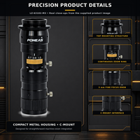 Objectif de vision industrielle POMEAS 6,5x à zoom continu 0,7x à 4,5x, mise au point fine 3 mm, WD 87 mm, monture C 2/3 pouces, OEM LZ-63102-M3